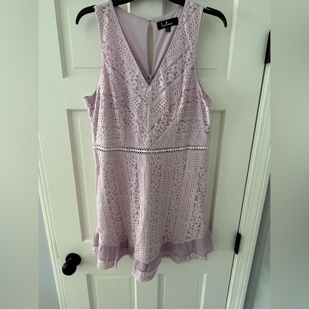 Purple Lace Lulus Dress Size XL